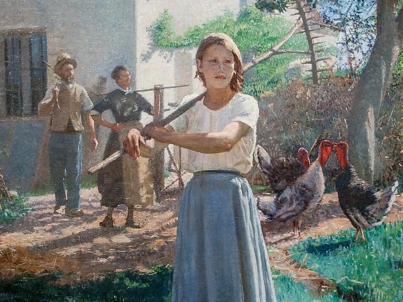 1857-Emilio Boggio - La partenza per la campagna